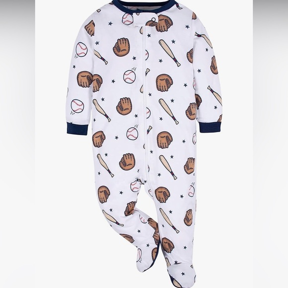 LOT - 4 PACK GERBER 100% COTTON BABY BOY SPORTS ONESIES NEW WITH TAGS 6-9 MONTHS - Picture 9 of 10